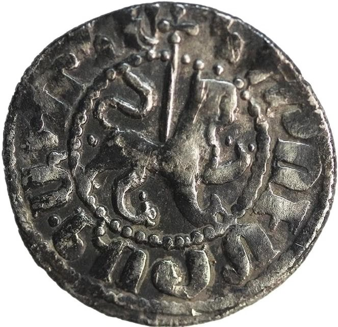 Arm-007 キリキア・アルメニア王国 ヘトゥム1世(1226~1270年)・ザベル女王 トラム銀貨 3.00 g 21.00 mm Zeno 258086 — 裏面