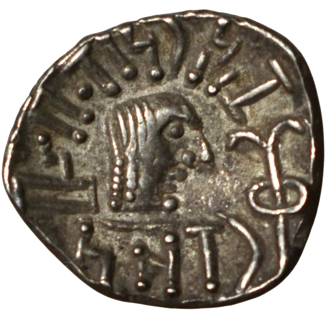 Him-014 Himyarite Kingdom, Thaʾran Yaʿub (circa AD 175–215). Silver quinarius (1.50 gm, 14.98 mm), Raydan mint. CAF 3.24i. — Reverse