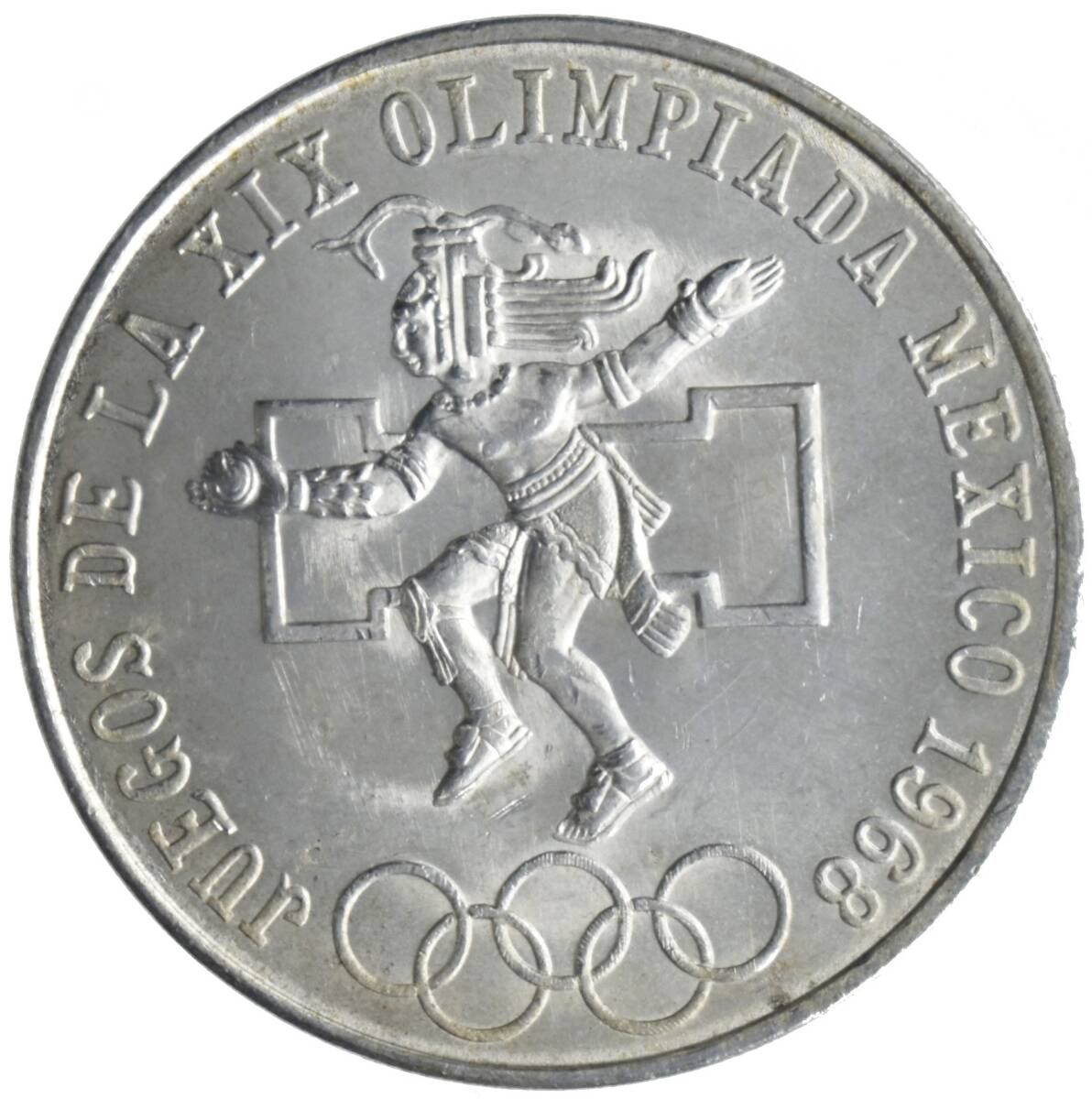 Mex-003 メキシコ オリンピック競技大会記念 25ペソ銀貨 1968年 — 裏面