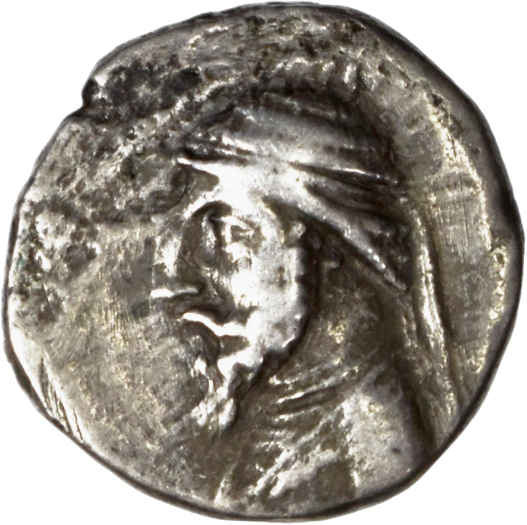 Par-032 パルティア帝国 アルタバノス1世(紀元前124~121年頃) ドラクマ銀貨 4.33 g 19.75 mm 造幣地:エクバタナ Sellwood 20.1 — 表面