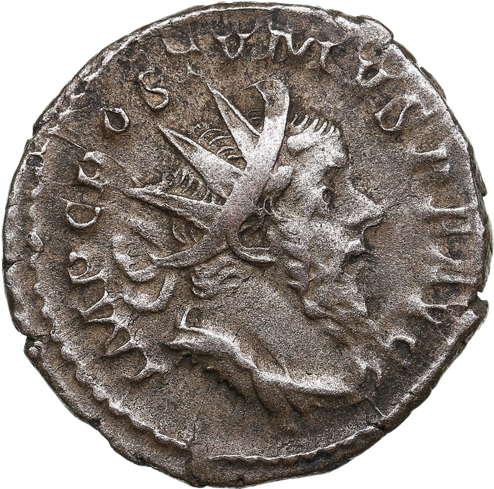 RE-027 Romano-Gallic Empire, Postumus (AD 260-269). Billon antoninianus (3.63 gm, 22.00 mm), Treveri (Trier). RIC 67. — Obverse