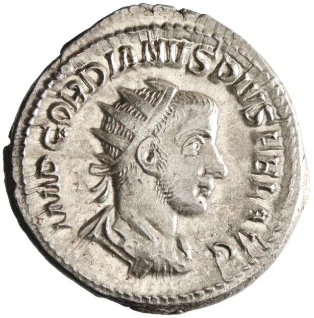 RE-029 Roman Empire, Gordianus III (AD 238-244). Silver antoninianus (4.52 gm), Rome. RIC 142. — Obverse